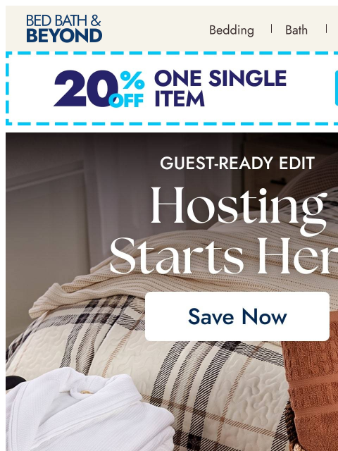 bedbathandbeyond newsletter: The guest-ready checklist