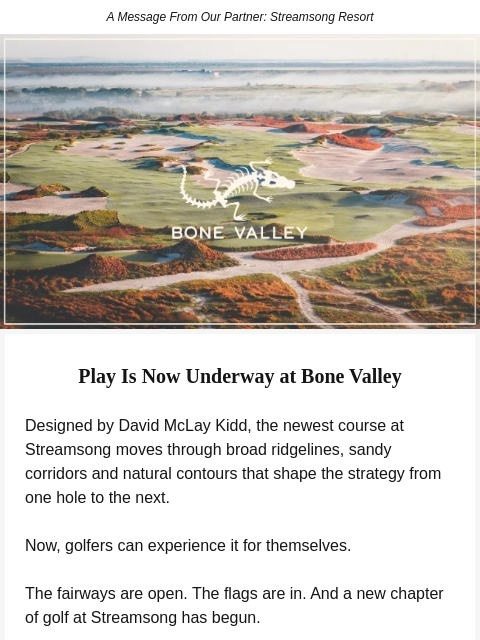 golfdigest newsletter: Bone Valley has Arrived