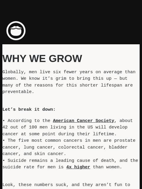 beardbrand newsletter: Why we grow