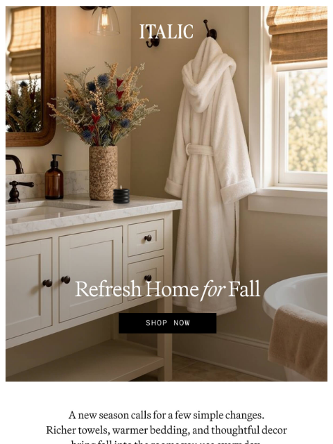 italic newsletter: The Fall Home Edit