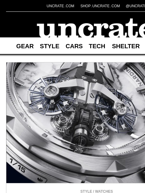 uncrate newsletter: Ulysse Nardin Freak S Howlite Watch & more