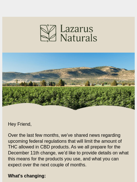 lazarusnaturals newsletter: Stay Updated: CBD Reformulations Explained