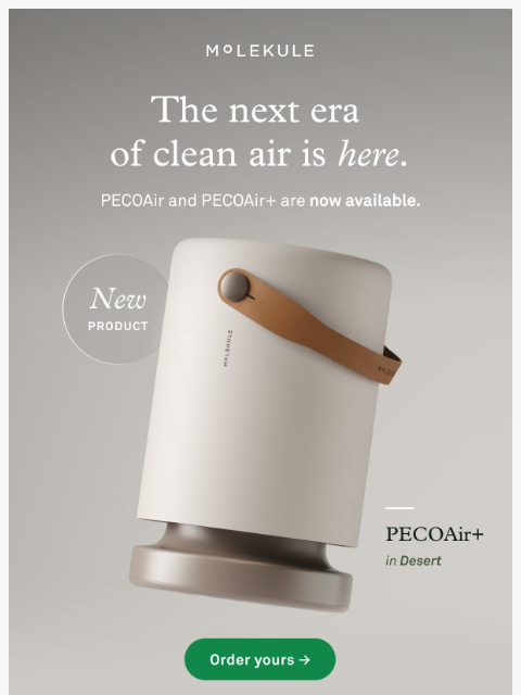 molekule newsletter: LAUNCHED: Our Most Effective Purifier Ever 💨