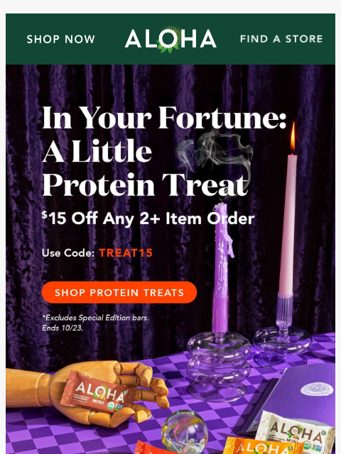 aloha newsletter: Fill your bag with treats, not tricks