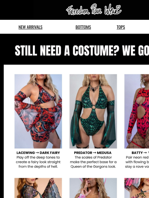 freedomravewear newsletter: HALLOWEEN INSPO