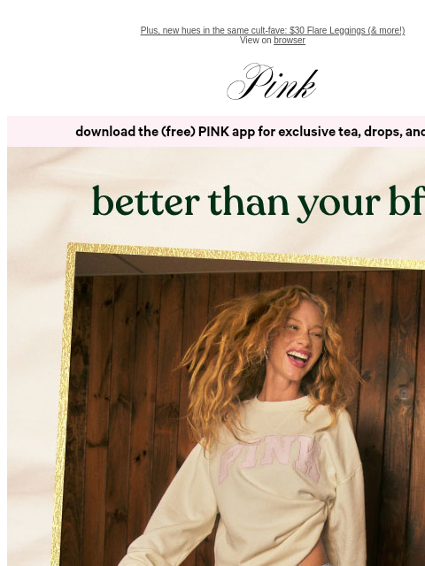 vspink newsletter: New Sweat Sets (Your Bf Could Never)