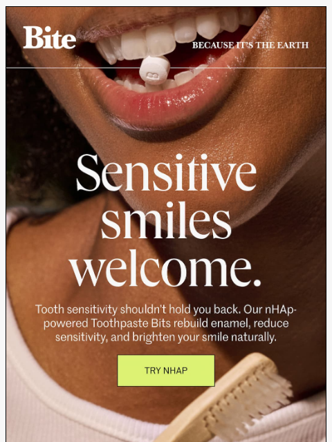 bitetoothpastebits newsletter: Sensitive teeth? Let's fix that.