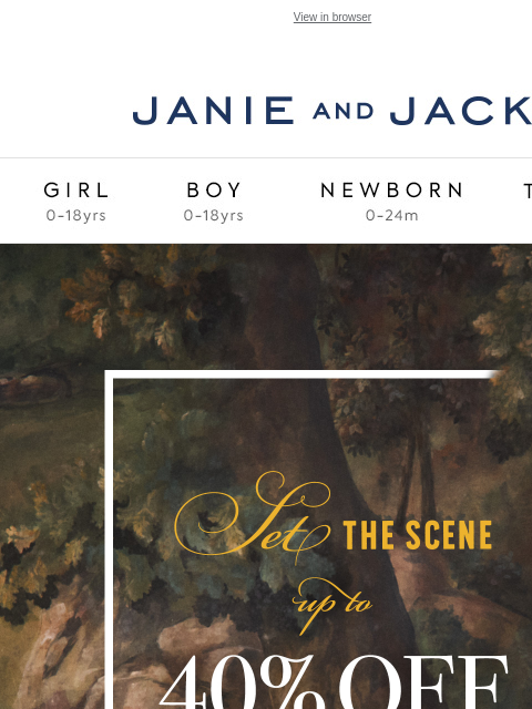 janieandjack newsletter: You get up to 40% off holiday favorites