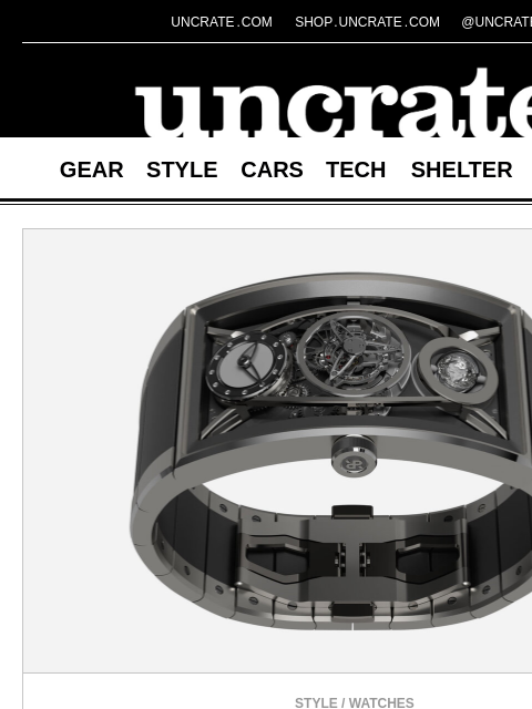uncrate newsletter: Pattern Recognition B-Theory Watch & more