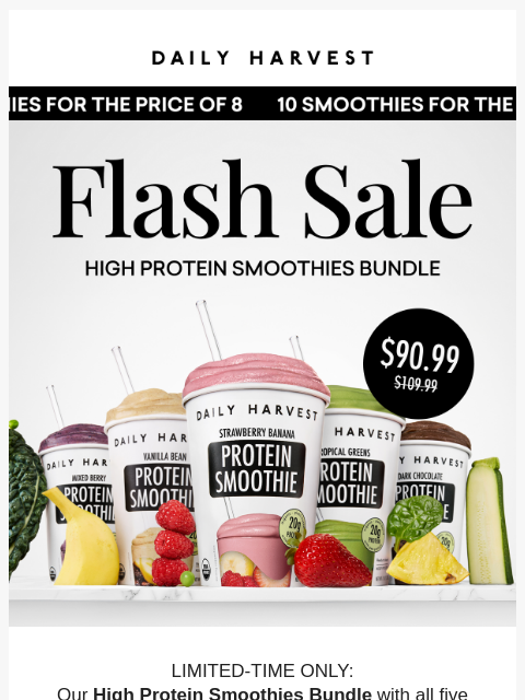 daily-harvest newsletter: Back by popular demand!