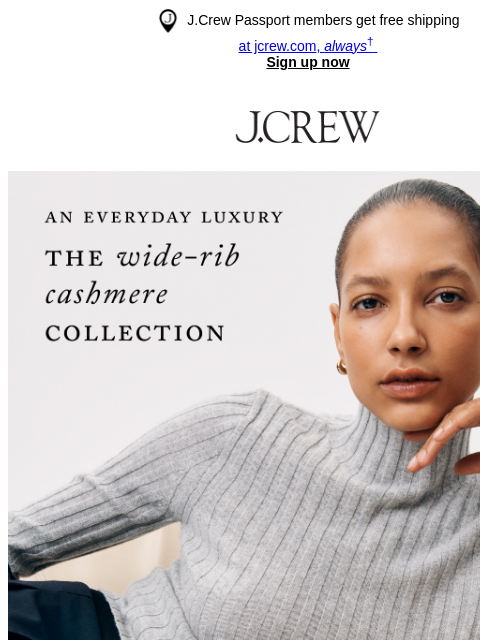 jcrew newsletter: New cashmere inspired by our '90s archives