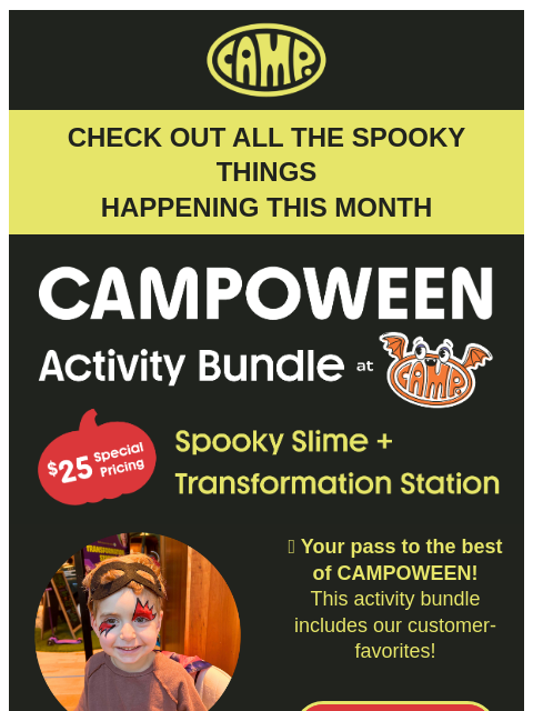 camp newsletter: It’s the perfect week for spooky fun 👻