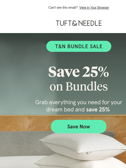 tuftandneedle newsletter: STARTS NOW! Save 25% on Bundles