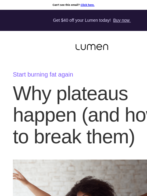 lumen newsletter: Break your weight loss plateau for good