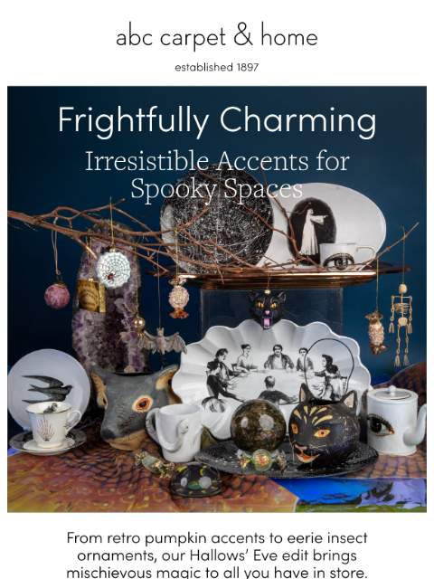 abchome newsletter: Frightfully Charming Halloween Finds🕷️