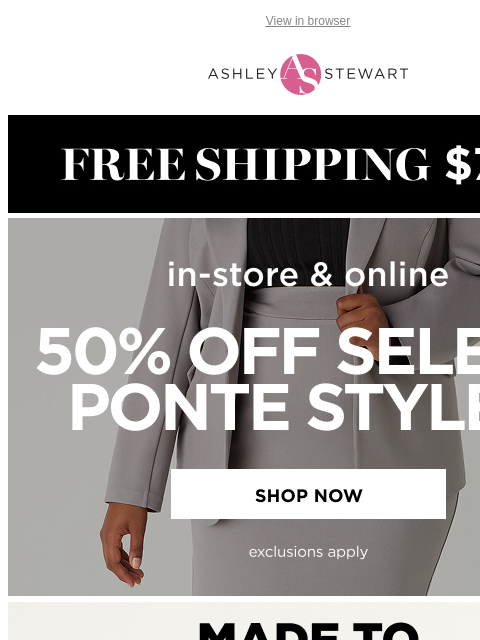 ashleystewart newsletter: The timeless essential for the office and beyond οΏ½...