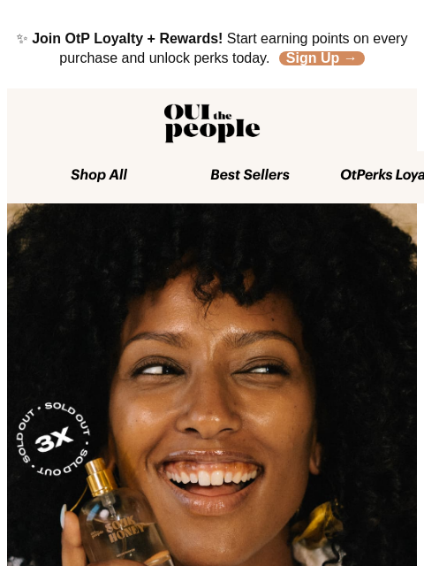 ouithepeople newsletter: Sold Out 3 Times 💛