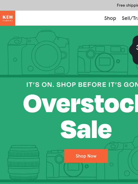 keh newsletter: 🚨 Overstock Sale Alert 🚨 Starts today