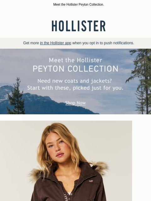 hollisterco newsletter: Waist-snatching coats & jackets.