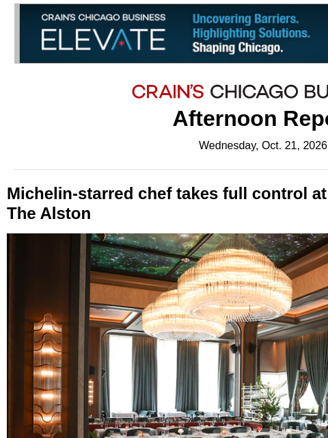 crainalerts newsletter: Fifty/50 Group exits Gold Coast steakhouse