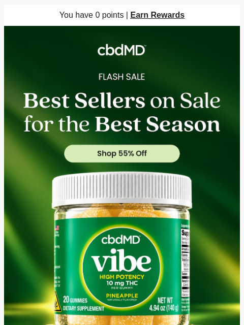 cbdmd newsletter: 55% Off the cbdMD Picks Everyone Loves