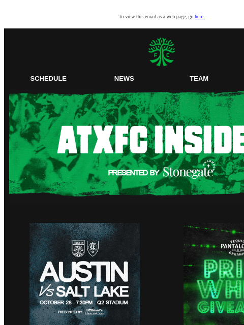 austinfc newsletter: ATXFC Insider: Austin FC vs. Real Salt Lake, Win a...