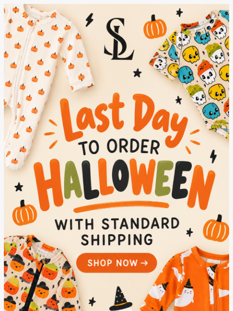 spearmintlove newsletter: 🎃 Last Day to Order Halloween with Standard Shipp...