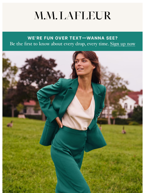 mmlafleur newsletter: Introducing: Peacock Tropical Wool Suiting.