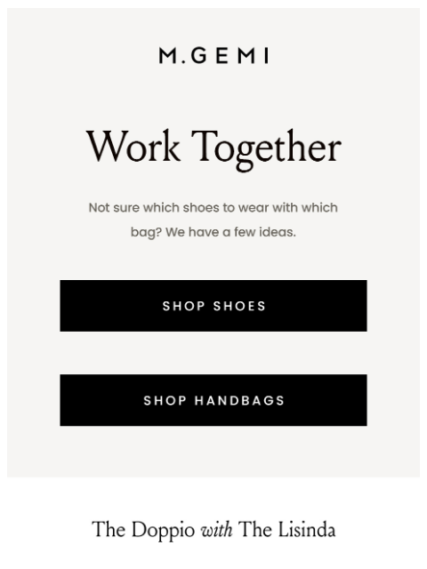 mgemi newsletter: These Shoes & Bags Are Better Together
