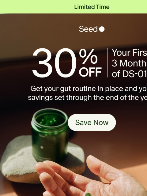seed newsletter: 30% off to finish the year strong.