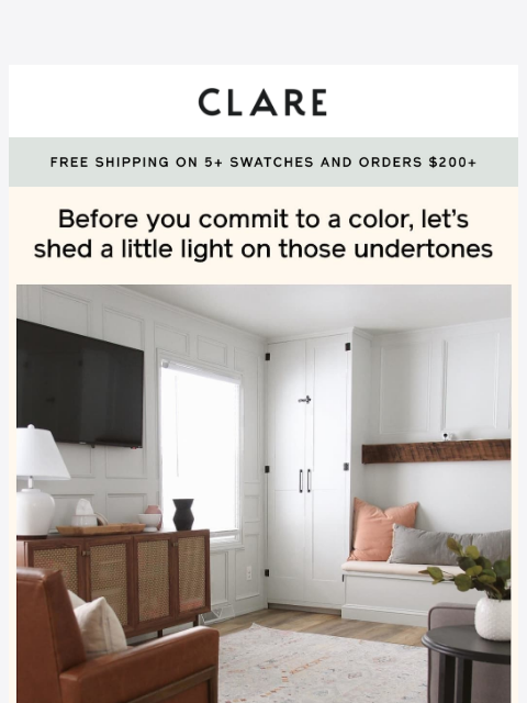 clare newsletter: Why your paint looks different at night 💡