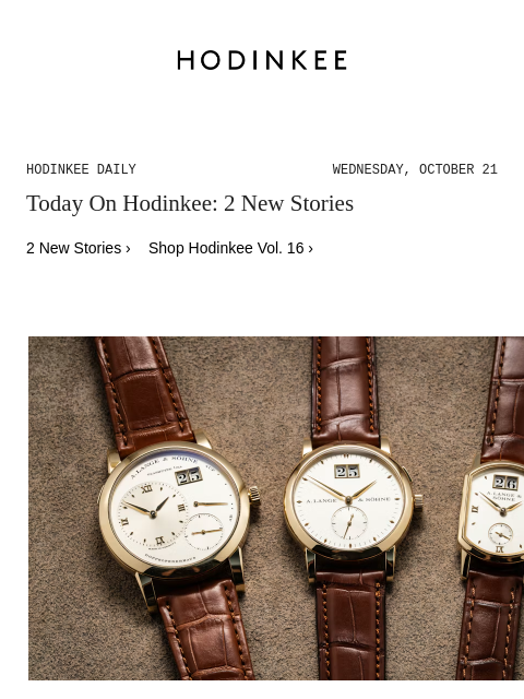 hodinkee newsletter: Hodinkee Daily | 10/21/2026
