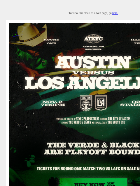 austinfc newsletter: 2025 MLS Cup Playoff Tickets On Sale Now