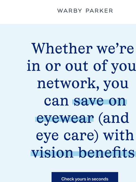 warbyparker newsletter: You might be sitting on savings