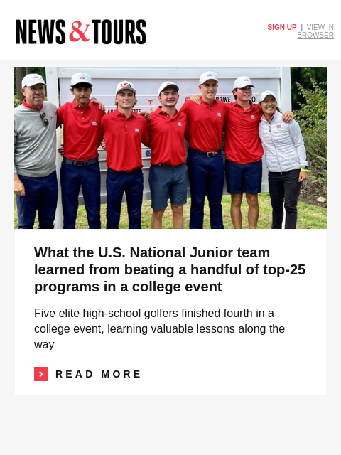 golfdigest newsletter: Keegan Bradley isn’t over the Ryder Cup
