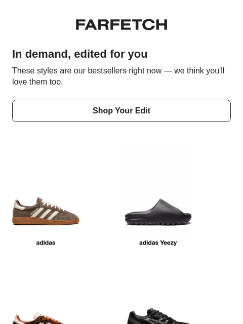 farfetch newsletter: Shop the bestsellers