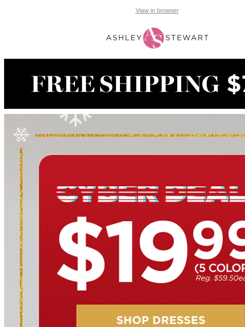 ashleystewart newsletter: β‘Going fast! $19.99 side stripe dress!