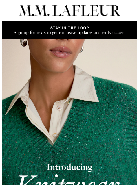 mmlafleur newsletter: Sweater Styling Unlocked 🔓