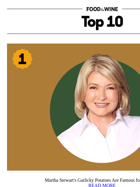 foodandwine newsletter: Martha Stewart's Garlicky Potatoes Are Famous for ...