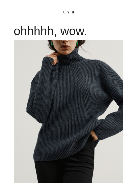 ayr newsletter: this one’s for the sweaterphiles