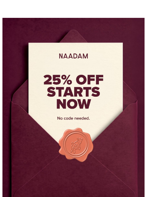 naadam newsletter: LIVE: Friends & Family Sale