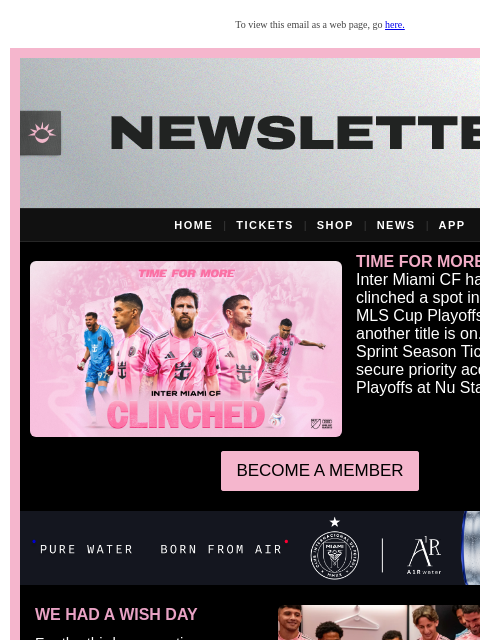 intermiamicf newsletter: Playoffs Clinched. More Miami Moments Ahead.