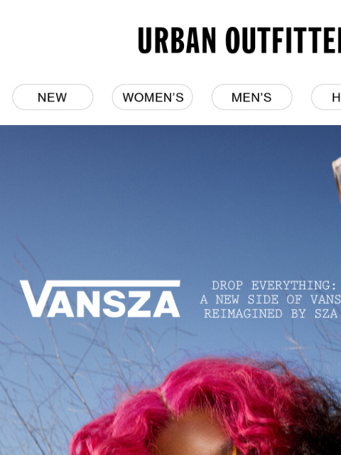 urbanoutfitters newsletter: VANSZA: New Vans, reimagined by SZA