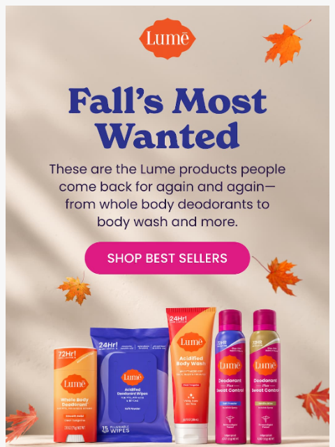 lumedeodorant newsletter: 🍂 Your fall routine needs these...