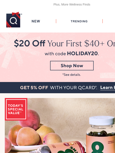 qvcemail newsletter: A Self-Care Standout + Get $20 Off