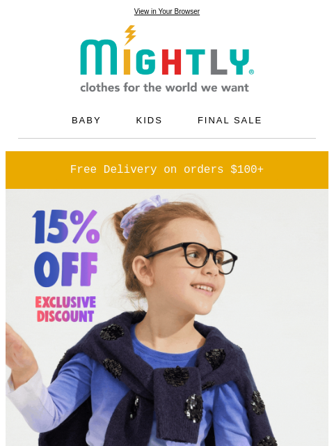 mightly newsletter: Party Looks 🎉 + 15% Off? Yes, Please!