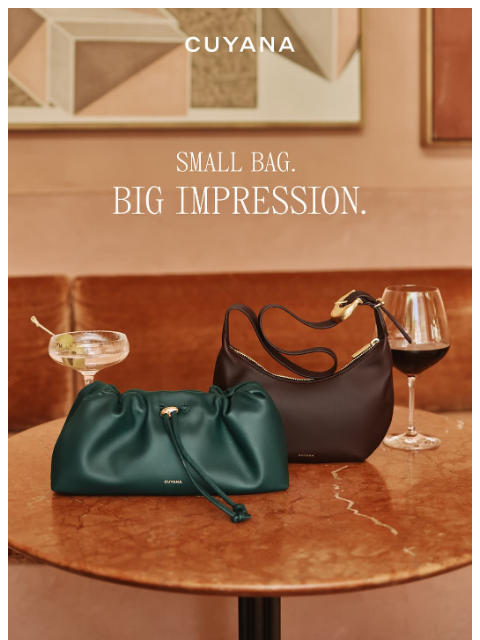 cuyana newsletter: Small Bags Make Big Impressions