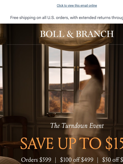 bollandbranch newsletter: The Turndown Event starts now