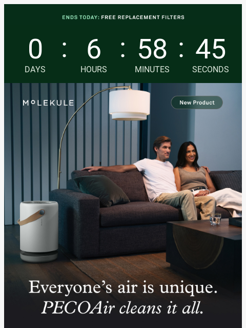 molekule newsletter: FINAL HOURS: We’re Pulling the Plug On FREE Filter...
