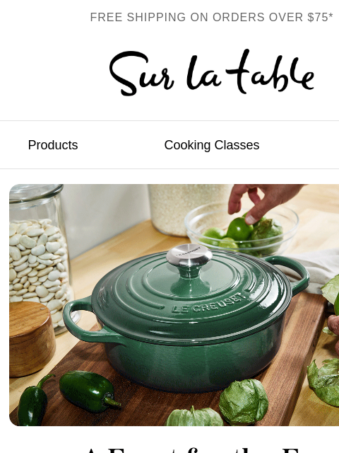 surlatable newsletter: Save on Le Creuset exclusives for fall flavors.
